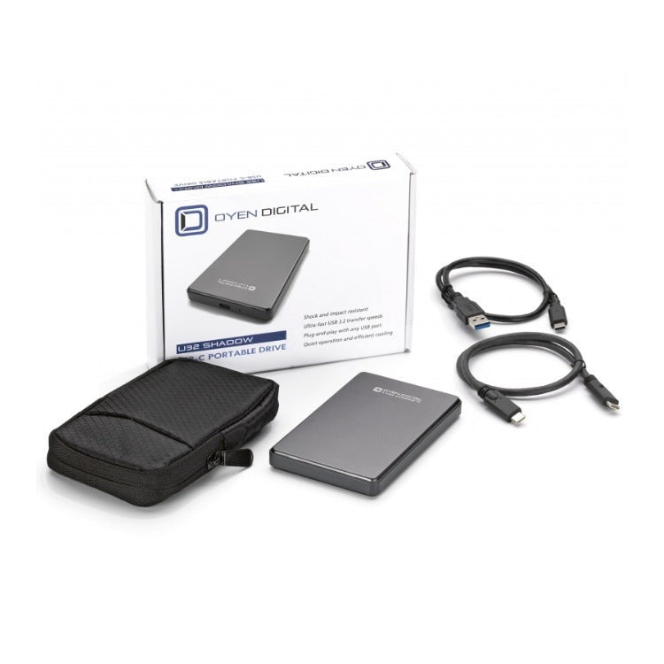 Oyen Digital U32 Shadow 500GB USB 3.1 Portable SSD (Slate Gray)