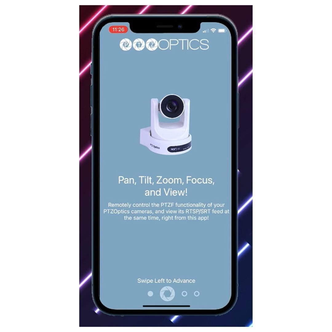 PTZOptics Move 4K PTZ Camera with NDI HX3, 12X Optical Zoom Range, and Auto Tracking (White)