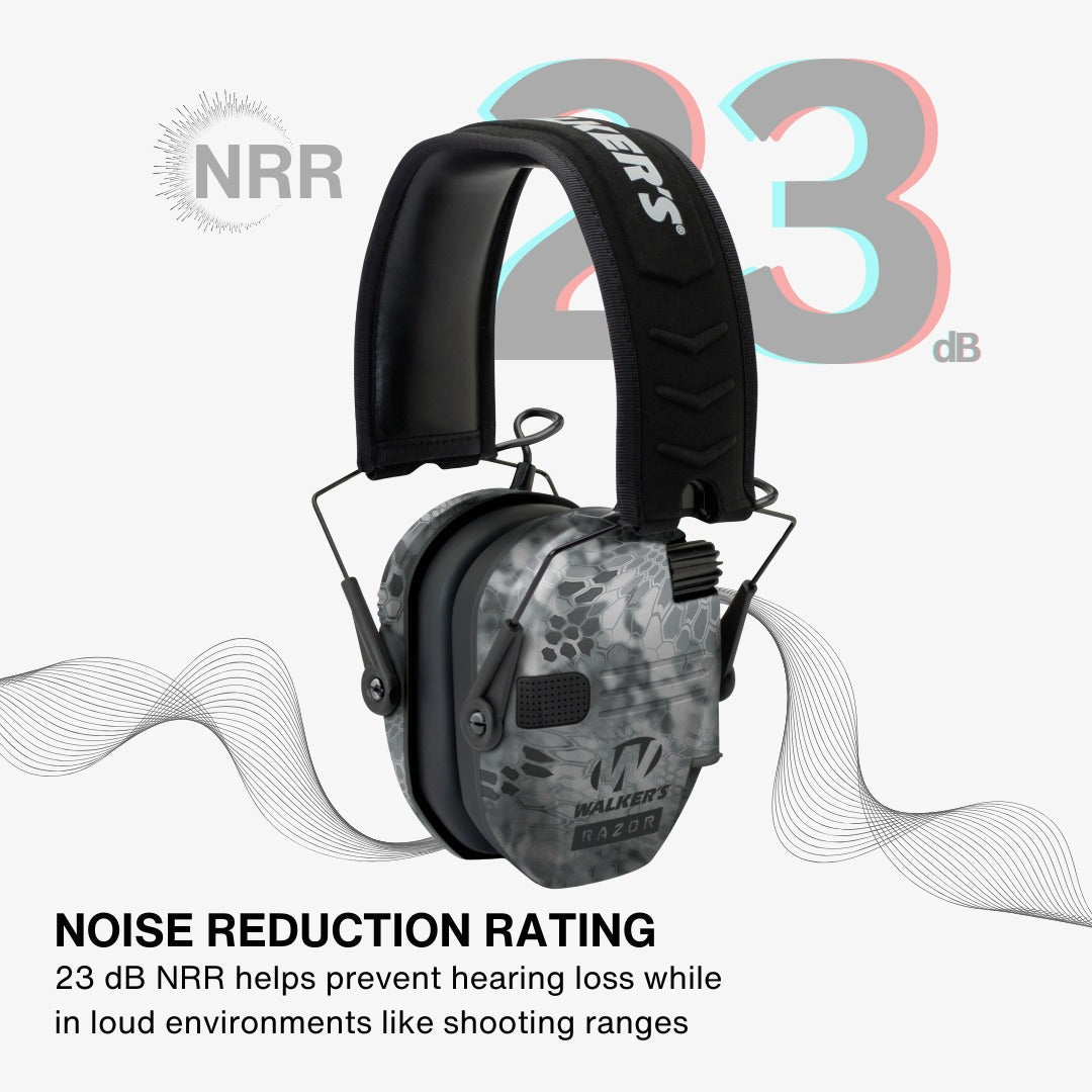 Walker's Razor Digital Ear Muffs (Raid Kryptek) Bundle with Accessories