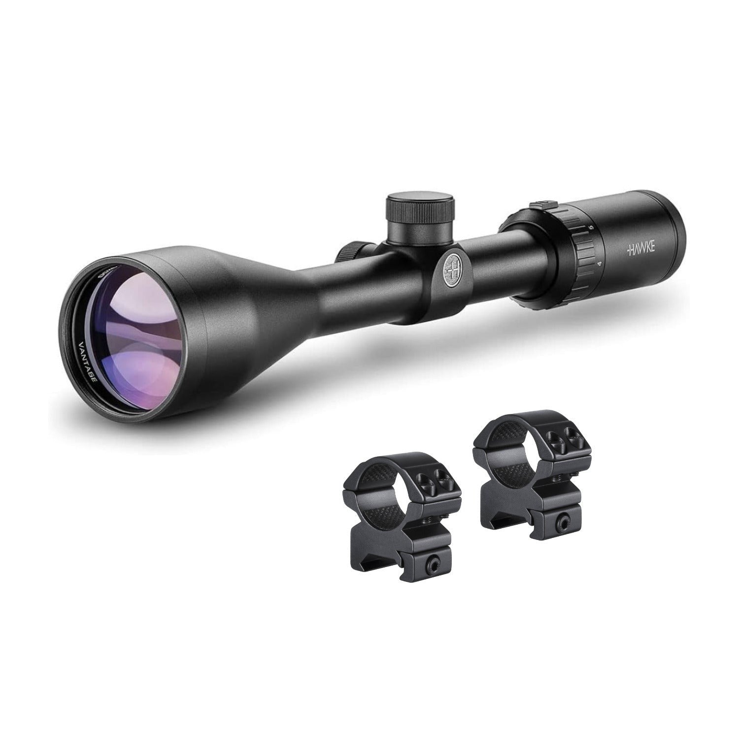 Hawke Sport Optics Vantage 4-12x50 (30/30 Duplex Reticle) with Rings Bundle