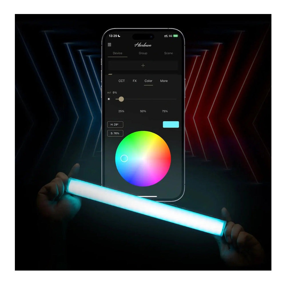 Harlowe Blade 10 Bi-Color and RGB Tube Light with Wireless Bluetooth Control