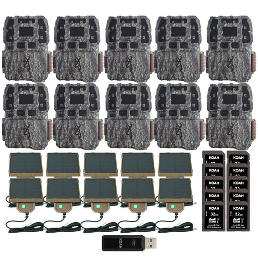 Browning Strike Force Pro 26MP Trail Camera (10 Pack) Bundle with Accessories