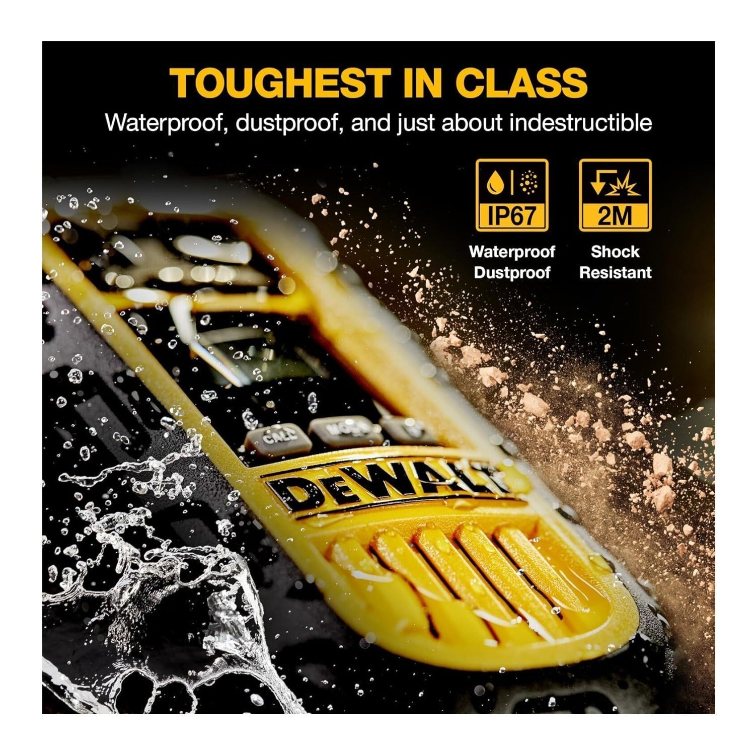 DEWALT FRS Walkie Talkies 4 Pack with Headsets, Long Range 2-Way Radios and IP67