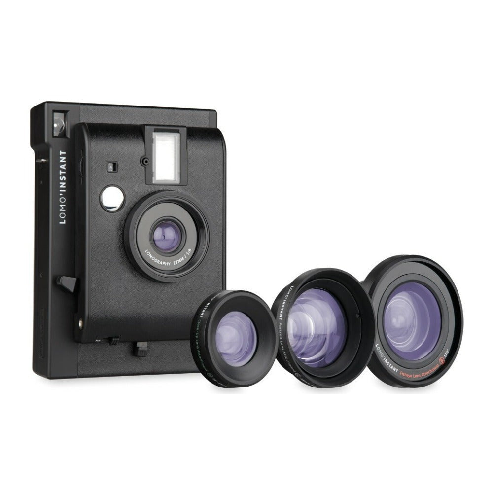 Lomography Lomo'Instant Camera with 3 Lenses Bundle with Film Pack and Photobox Bundle