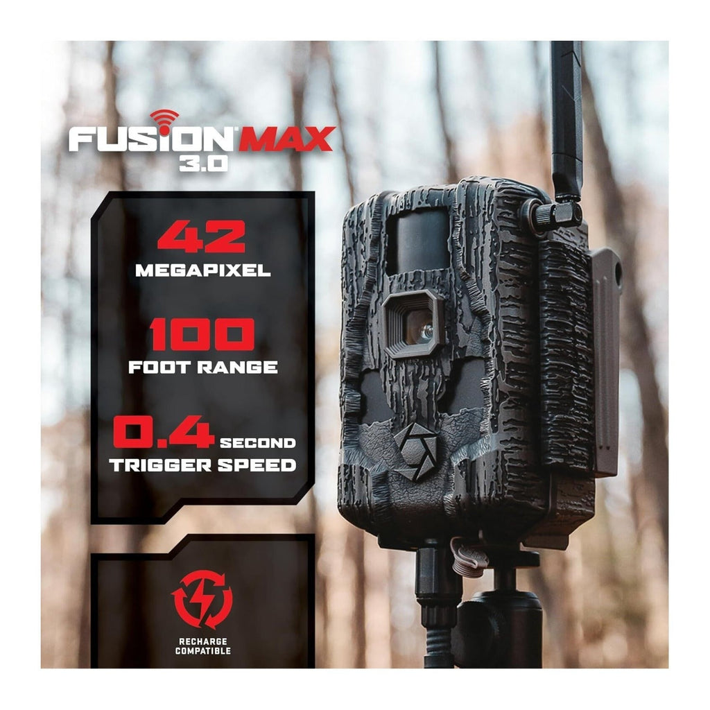 Stealth Cam Fusion MAX 3.0 42MP Cellular Trail Camera with Accessories Bundle