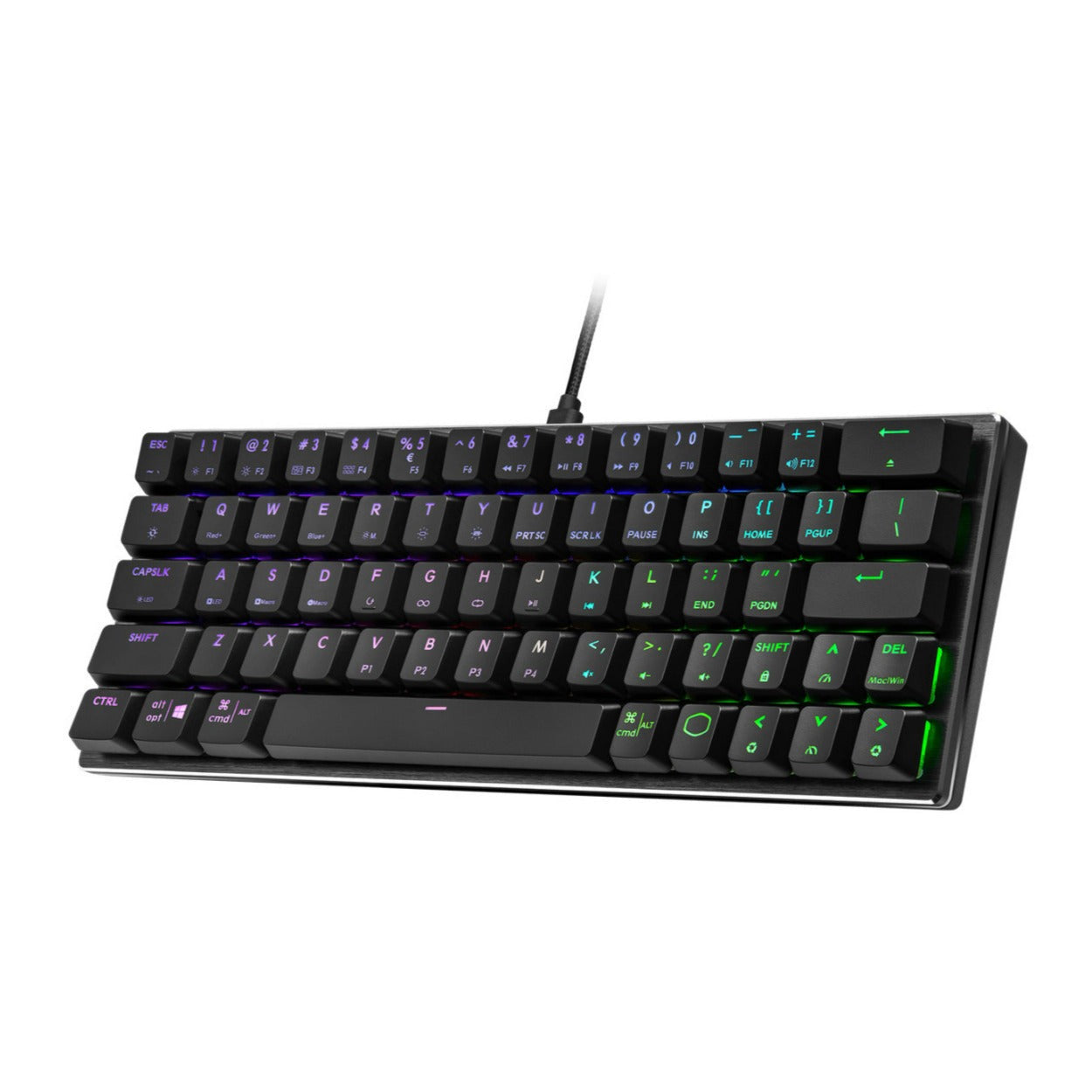 Cooler Master SK620 Wired Mechanical Low Profile Gaming Keyboard with Red Switches (Space Gray)