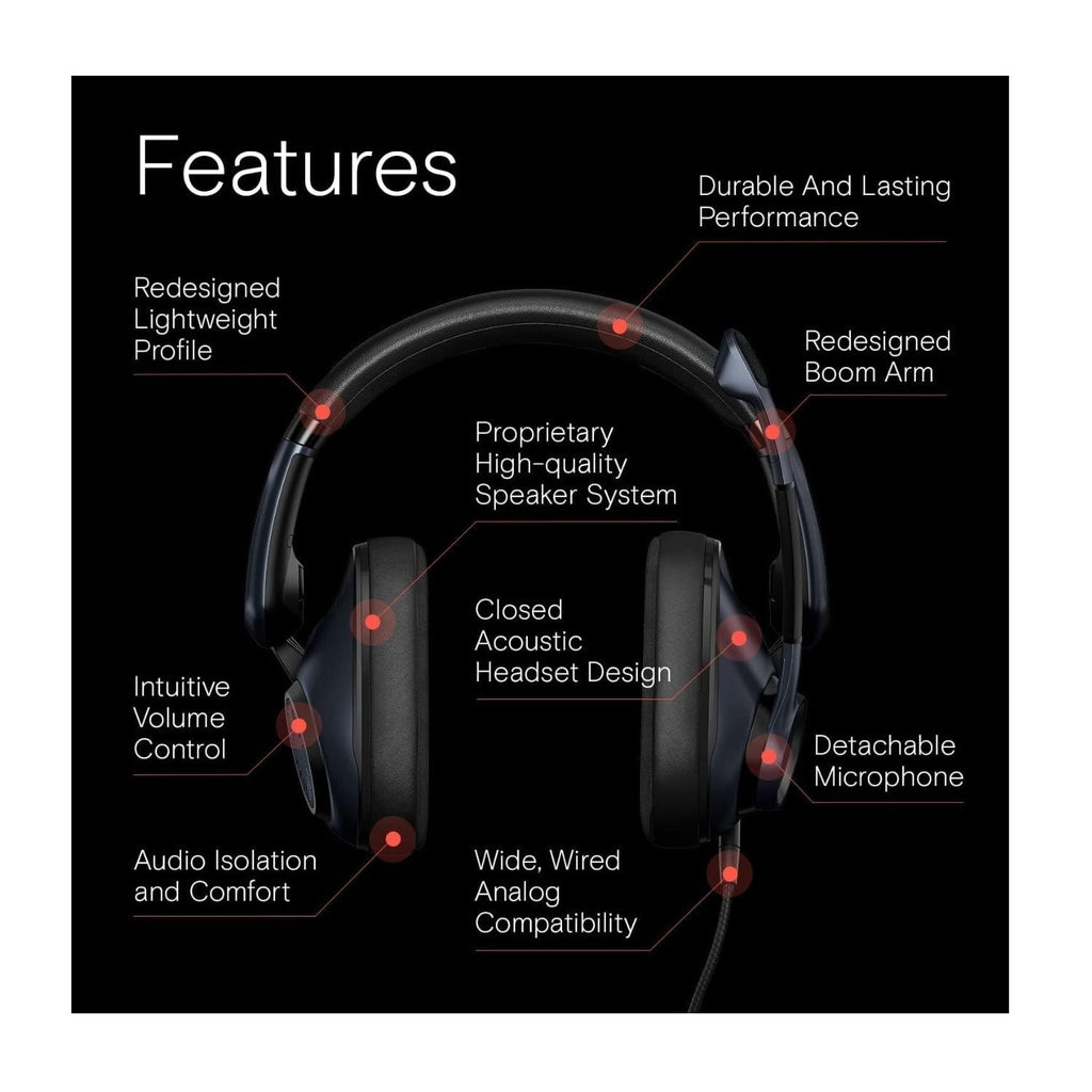 EPOS H6Pro Closed Acoustic Gaming Headset with Mic (Black)