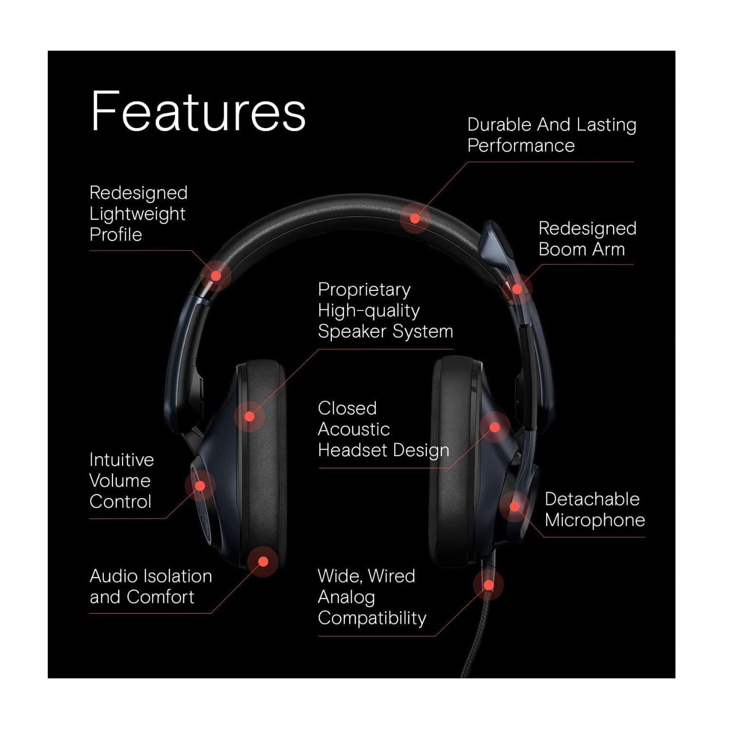 EPOS H6Pro Closed Acoustic Gaming Headset with Mic (Black)