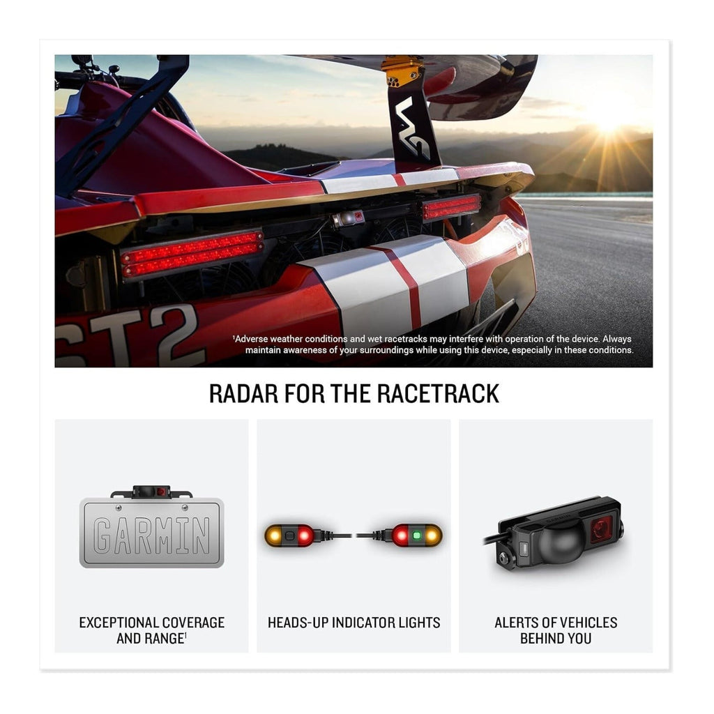 Garmin Catalyst R1 Racing Radar with 197 Foot Detection and Rear Vehicle Alerts