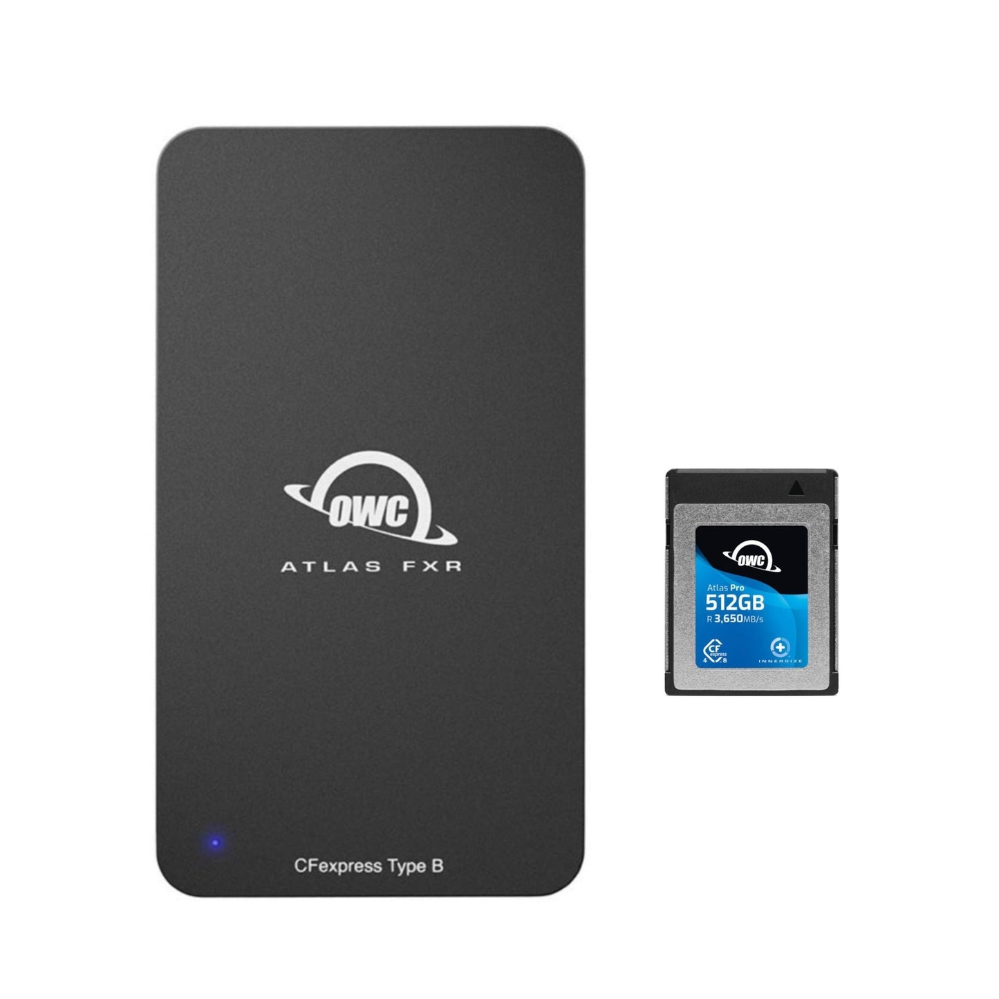 OWC 512GB Atlas Pro CFExpress 4.0 Type B Card with Thunderbolt (USB-C) with USB CFExpress Reader