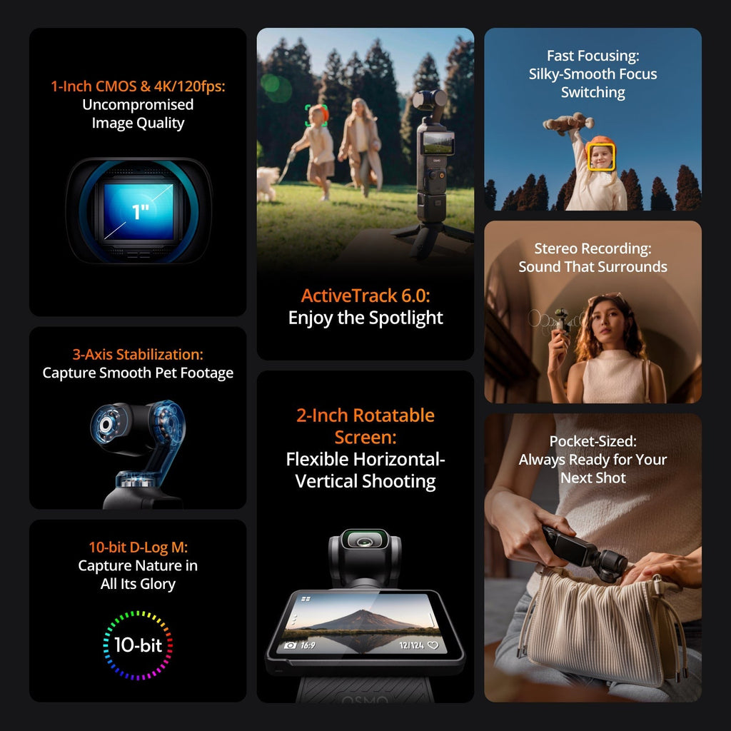DJI Osmo Pocket 3 and DJI Care Refresh 2 Year Physical Card Plan Bundle