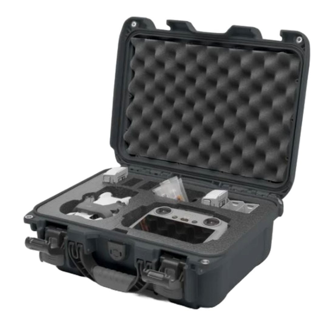 NANUK 915 Waterproof Protective Case for DJI Mini 4 Pro Fly More with PowerClaw Latching (Graphite)