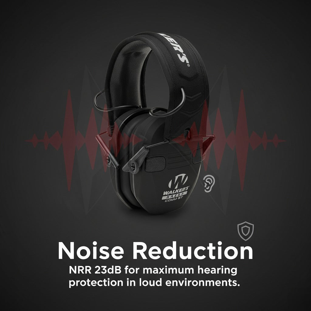 Walker's Razor Digital Ear Muffs (OD GRN Patriot) with Walkie Talkie Bundle