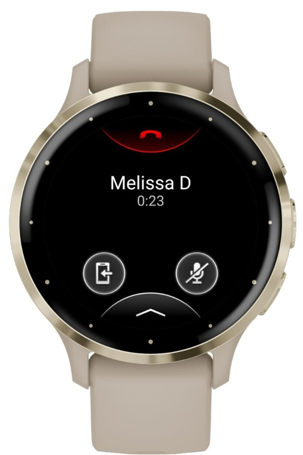 Garmin Venu 3S Soft Gold SS Bezel Smart Watch with 41mm French Gray Case and Silicone Band