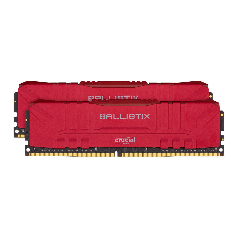 Crucial Ballistix 16GB DDR4-3600 UDIMM RAM Desktop Memory Kit (2x8GB, Red)