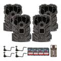 Stealth Cam Browtine 14MP Camera with Trail Camera Bundle (4-Pack)