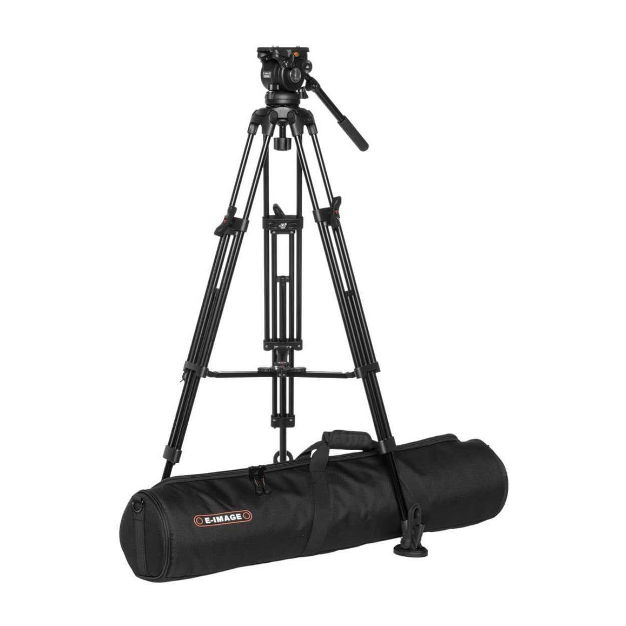 E-Image EG05A2 Two-Stage Aluminum Video Tripod Kit with GH05 75mm Fluid Head