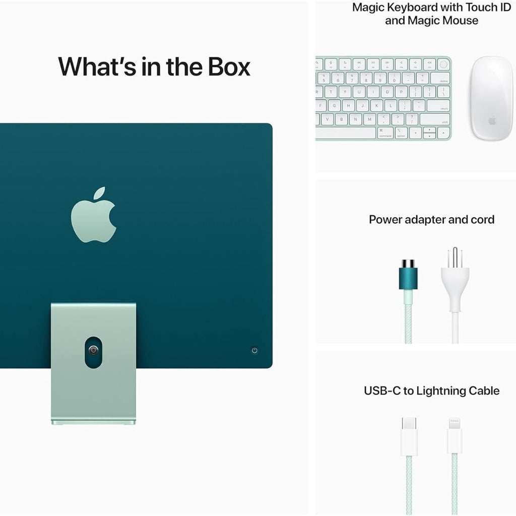 Apple iMac 24" with Apple M1 Chip, 8-Core CPU, 8GB RAM, 512GB SSD, Green (Certified Refurbished)