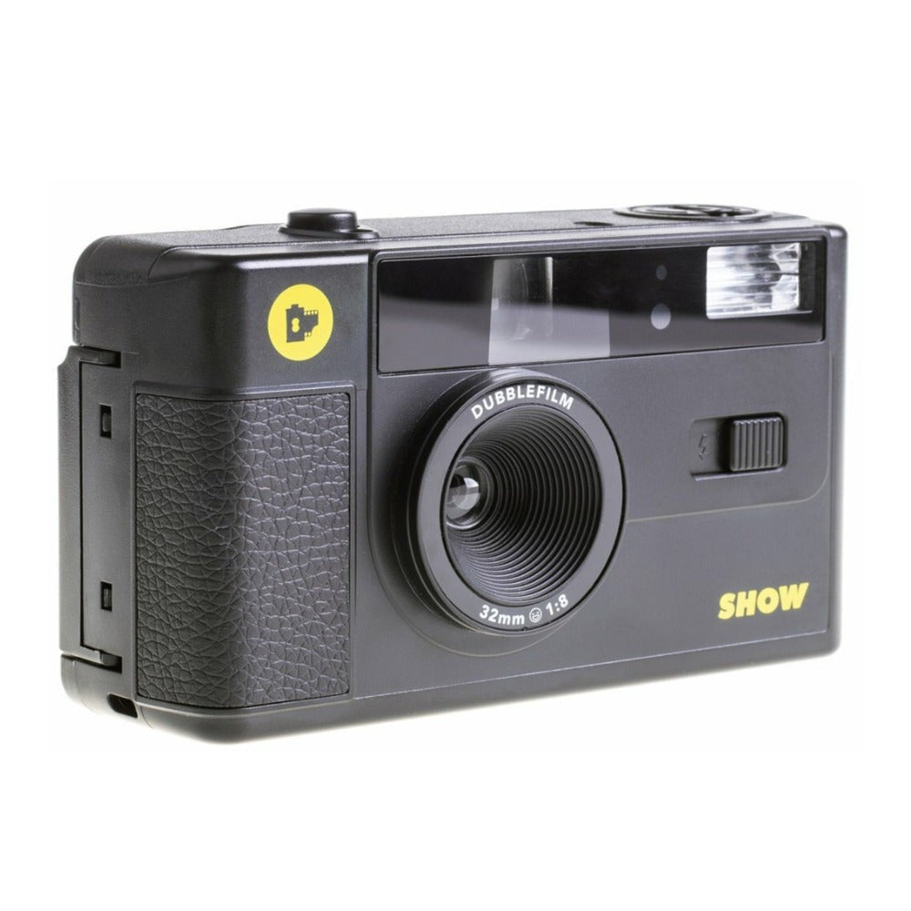 dubblefilm SHOW Reusable 35mm Film Camera with Flash (Black)