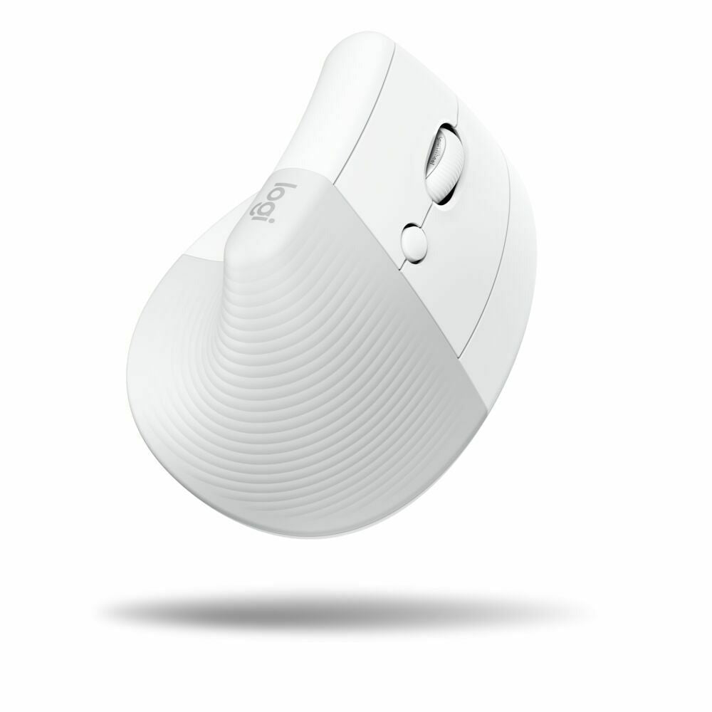 Logitech Lift Vertical Wireless Ergonomic Mouse (Pale Gray) and 4-Port USB 3.0