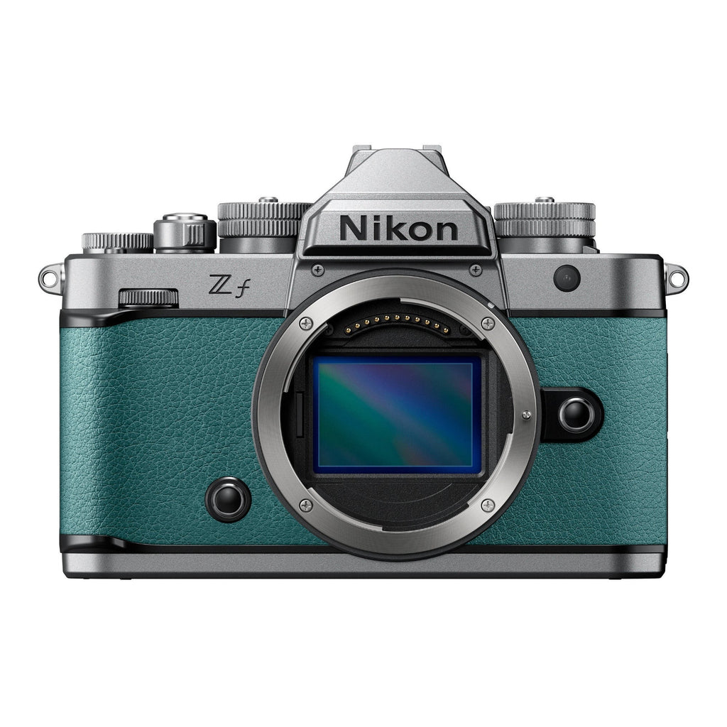 Nikon Zf Mirrorless Camera (Body Only) with 24.5MP FF BSI CMOS Sensor (Silver and Teal Blue)