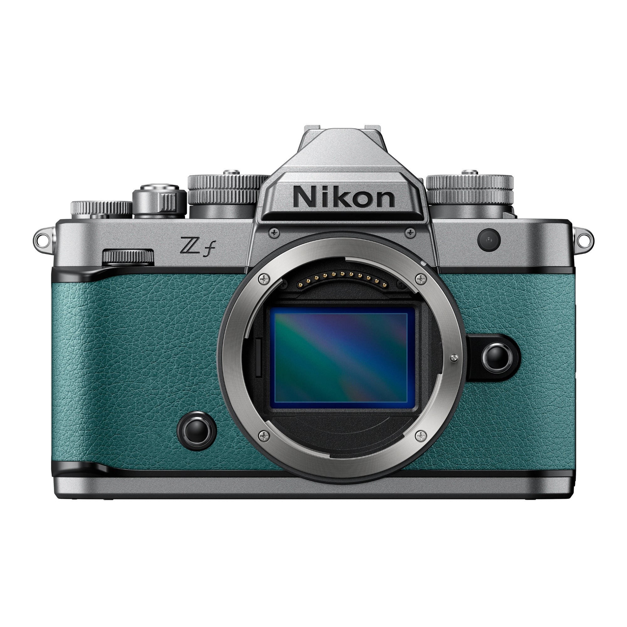 Nikon Zf Mirrorless Camera (Body Only) with 24.5MP FF BSI CMOS Sensor (Silver and Teal Blue)