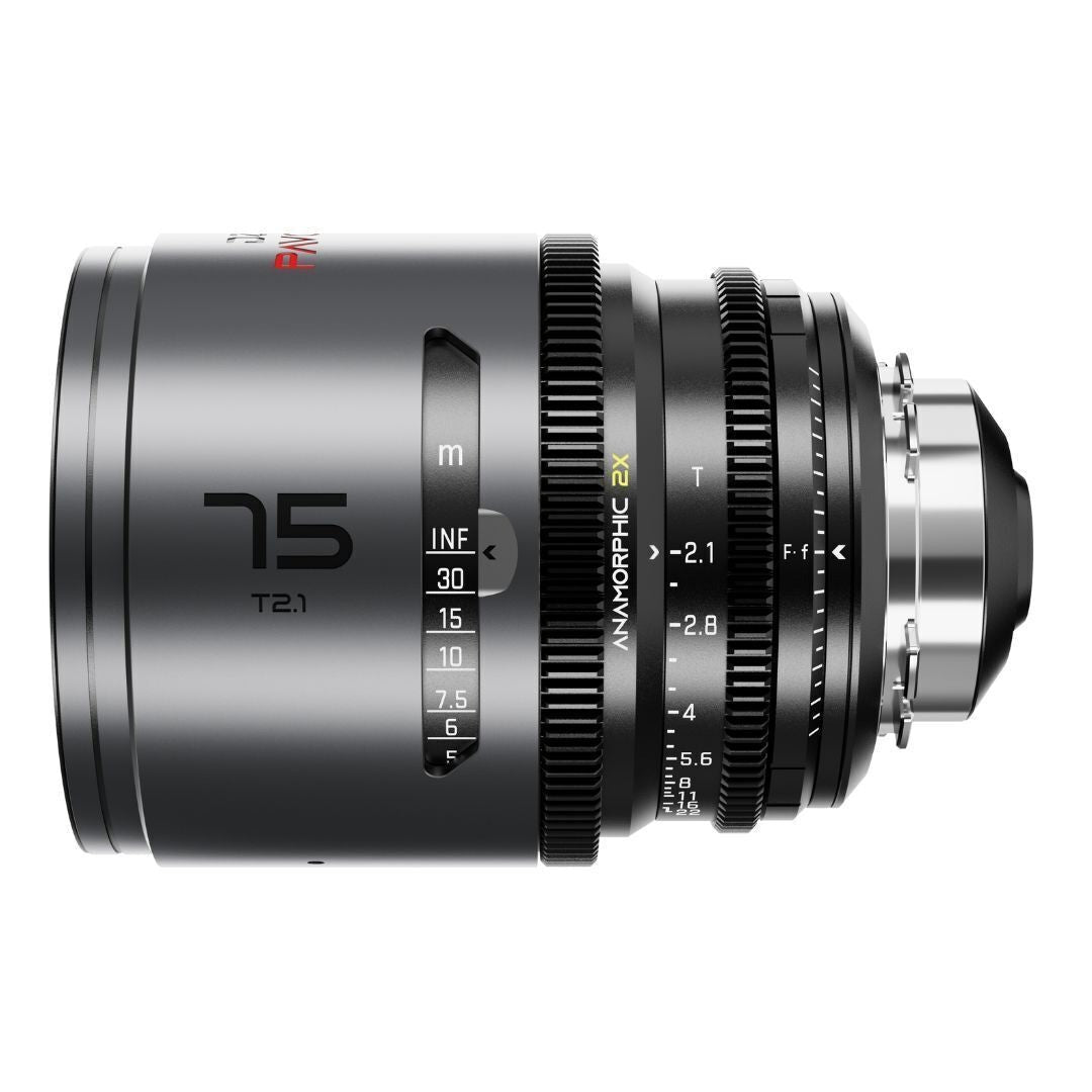 DZOFilm Pavo 75mm T2.1 2x Anamorphic Lens with PL or EF Mount (Space Gray and Black)