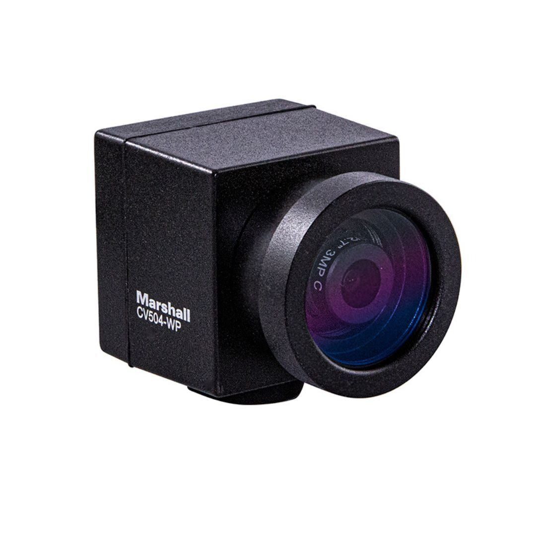 Marshall CV504-WP All-Weather Micro Camera with Sony 6.46mm Sensors and HD Display (3GSDI, Black)