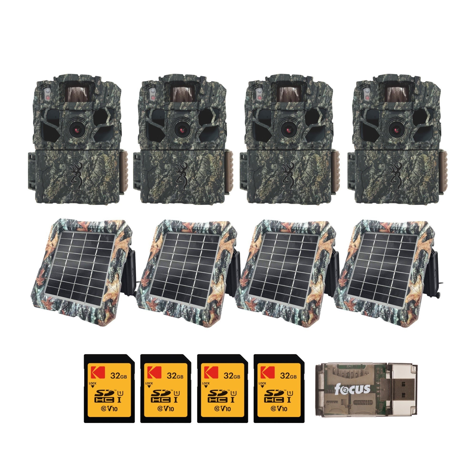 Browning Trail Camera Dark Ops FHDR 40MP Trail Camera (4-Pack) Bundle