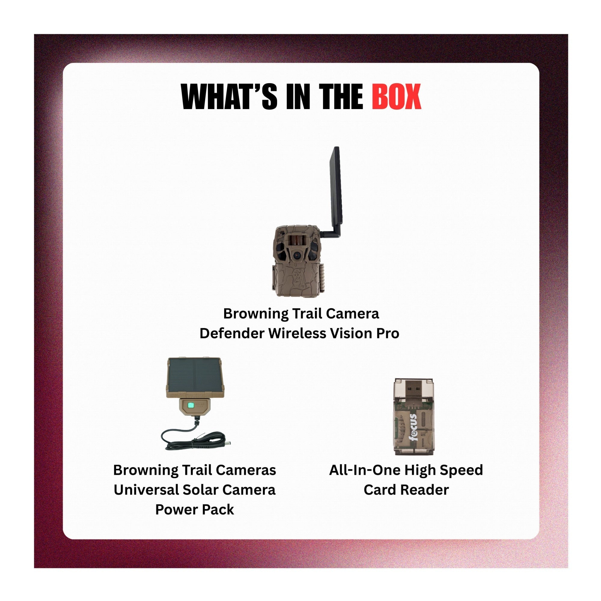 Browning Trail Camera Defender Wireless Vision Pro HD Livestream Bundle