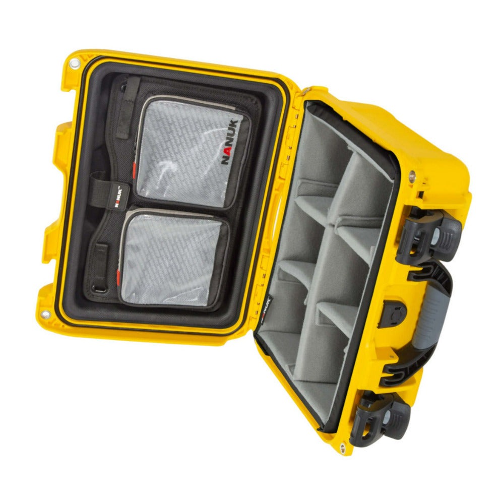 Nanuk 915 Pro IP67 Rated Impact-Resistant Hard Case with Soft Grip and Ergonomic Handle (Yellow)