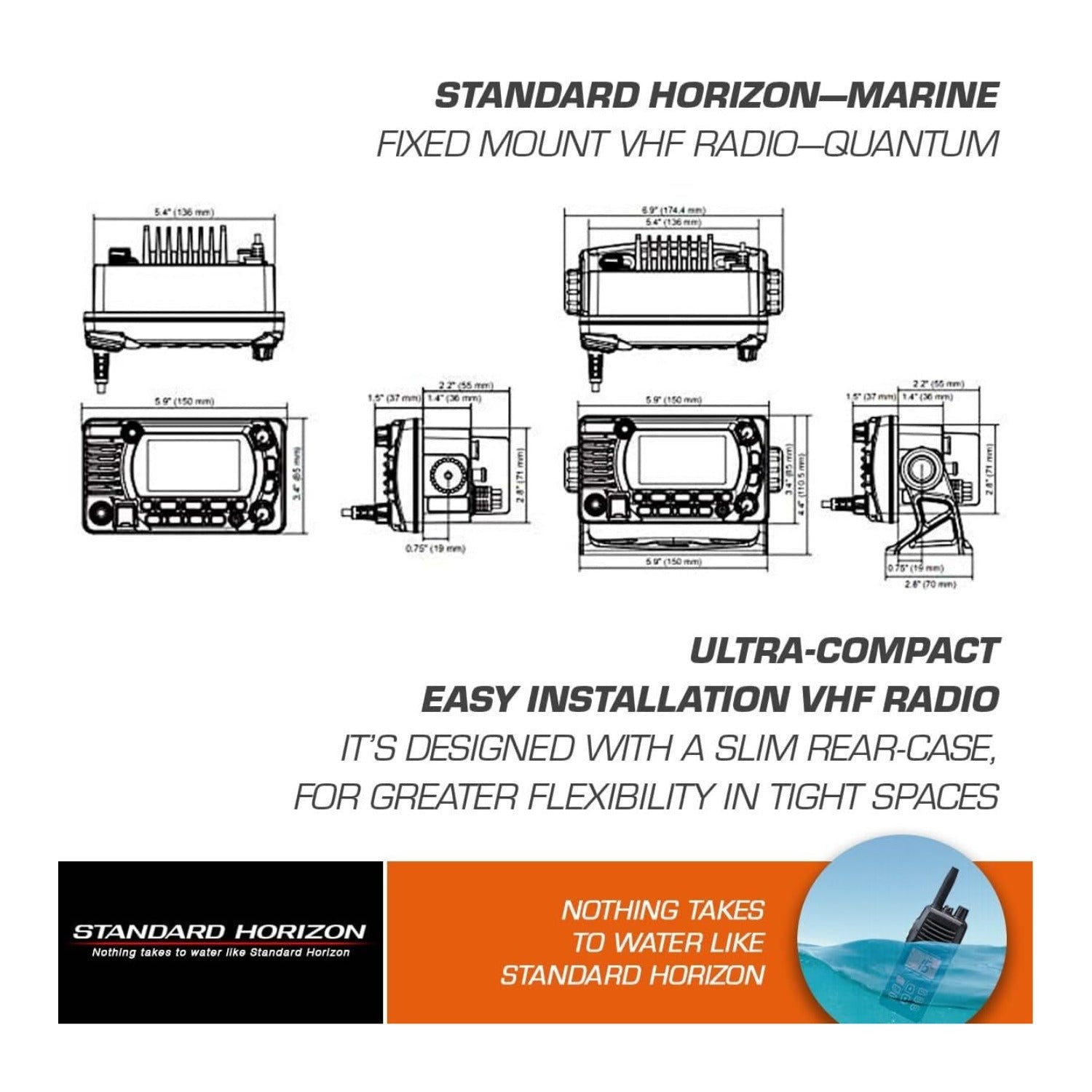 Standard Horizon GX6000 Commercial Grade Fixed Mount VHF with NMEA2000