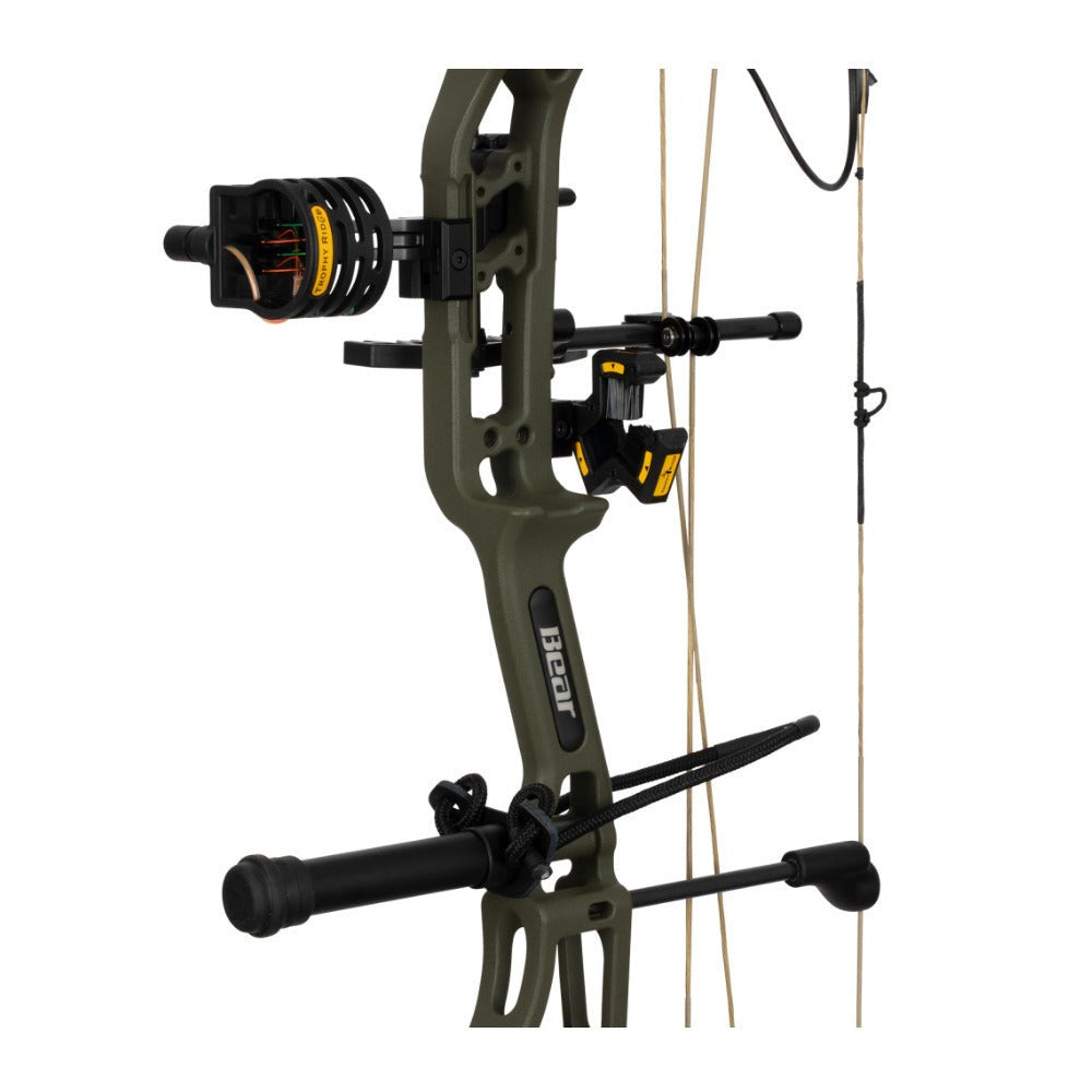 Bear Archery Alaskan XT RTH Compound Bow 25‐30 Draw Length 335 FPS Bow (Olive, Right Hand)