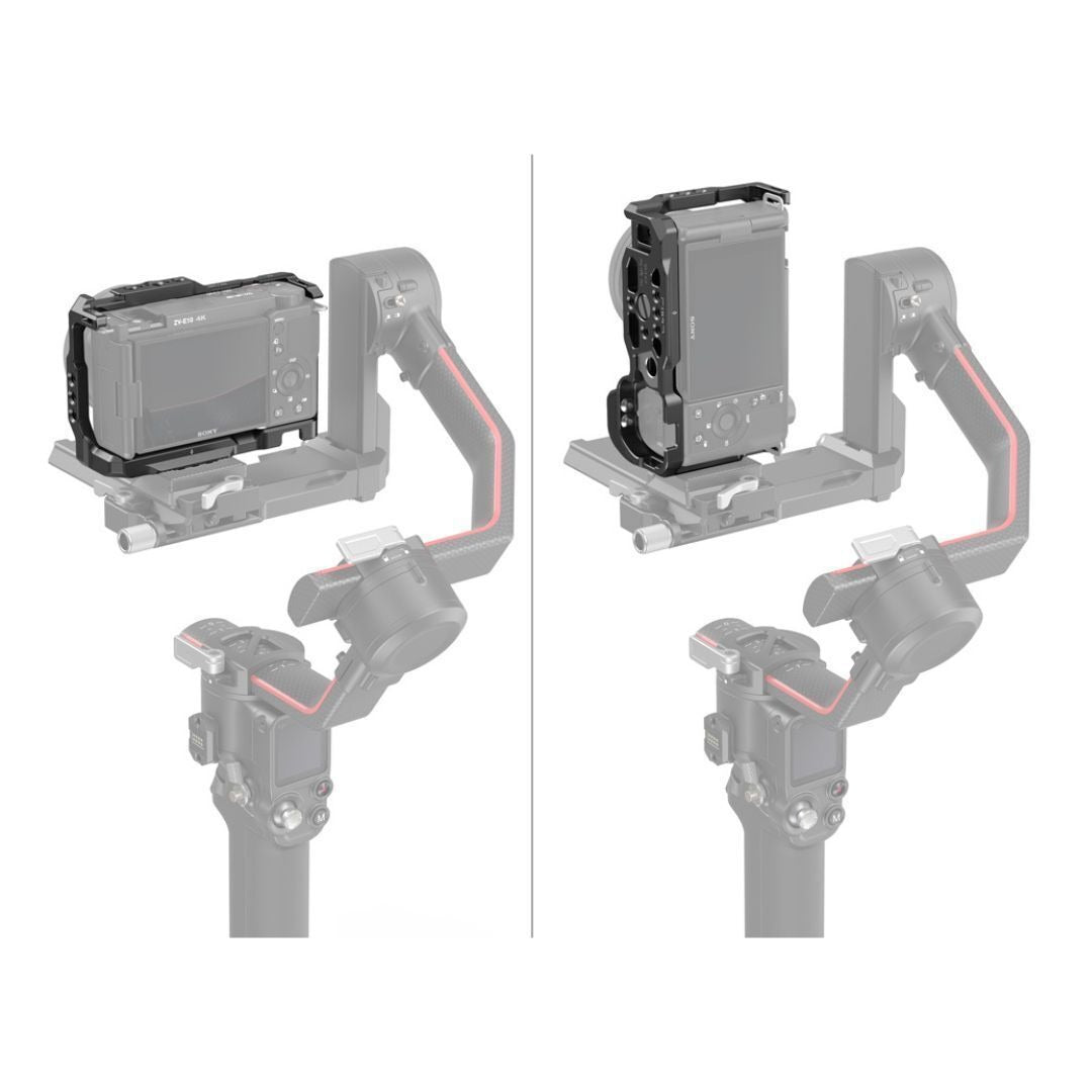 SmallRig Aluminum Alloy Formfitting Camera Cage with Built-In Rubber Pads and Grip for Sony ZV-E10