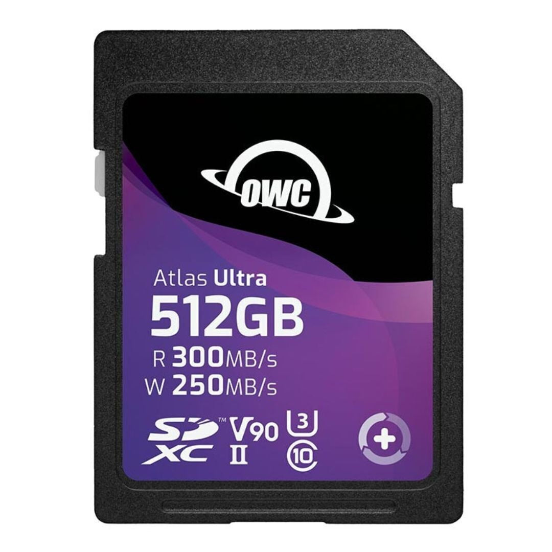 OWC 512GB Atlas Ultra UHS-II SDXC Memory Card with Dual SD-Slot SDXC UHS-II Card Reader