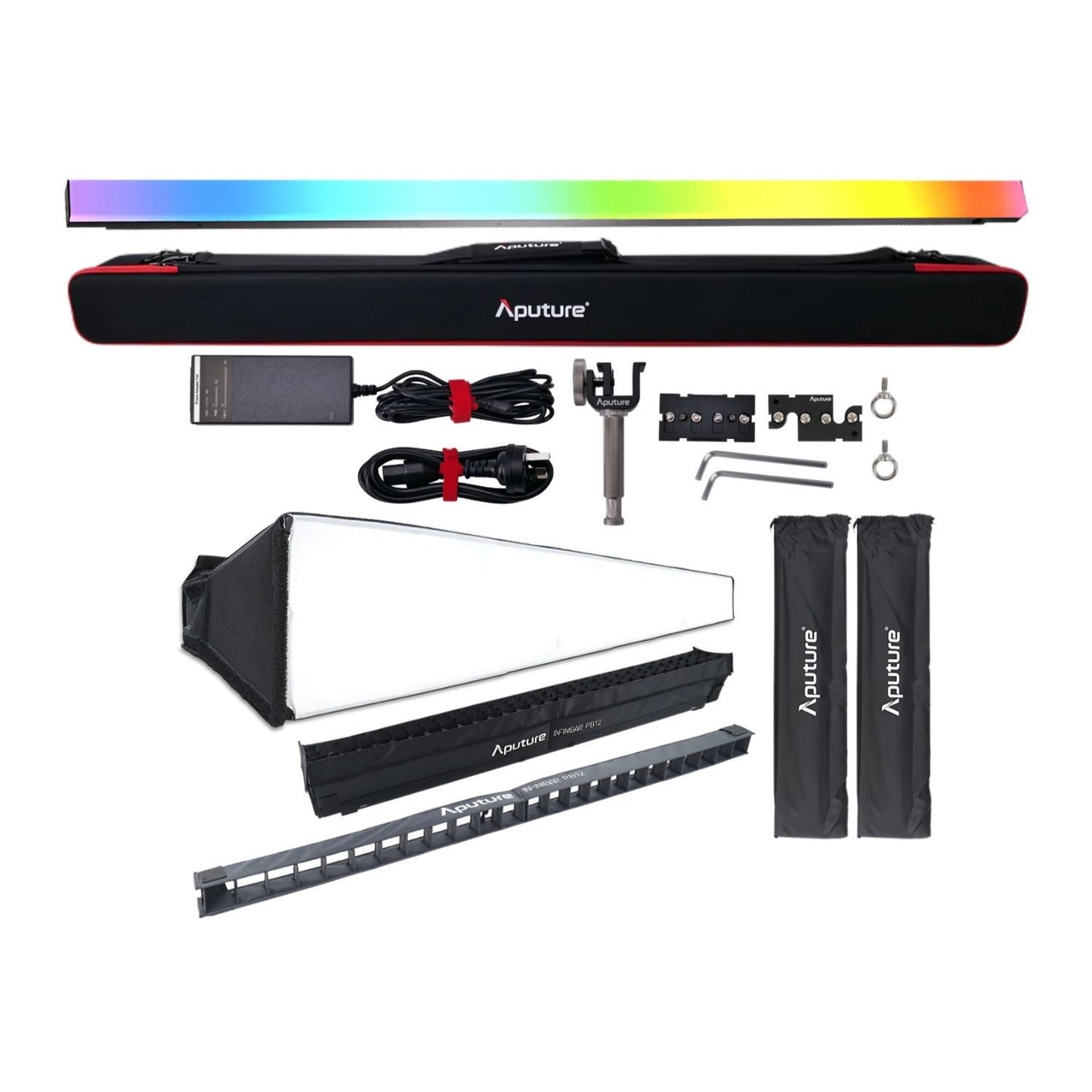 Aputure Infinibar PB12 Pixel Bar with Softbox, Grid and Connector (4 Items)