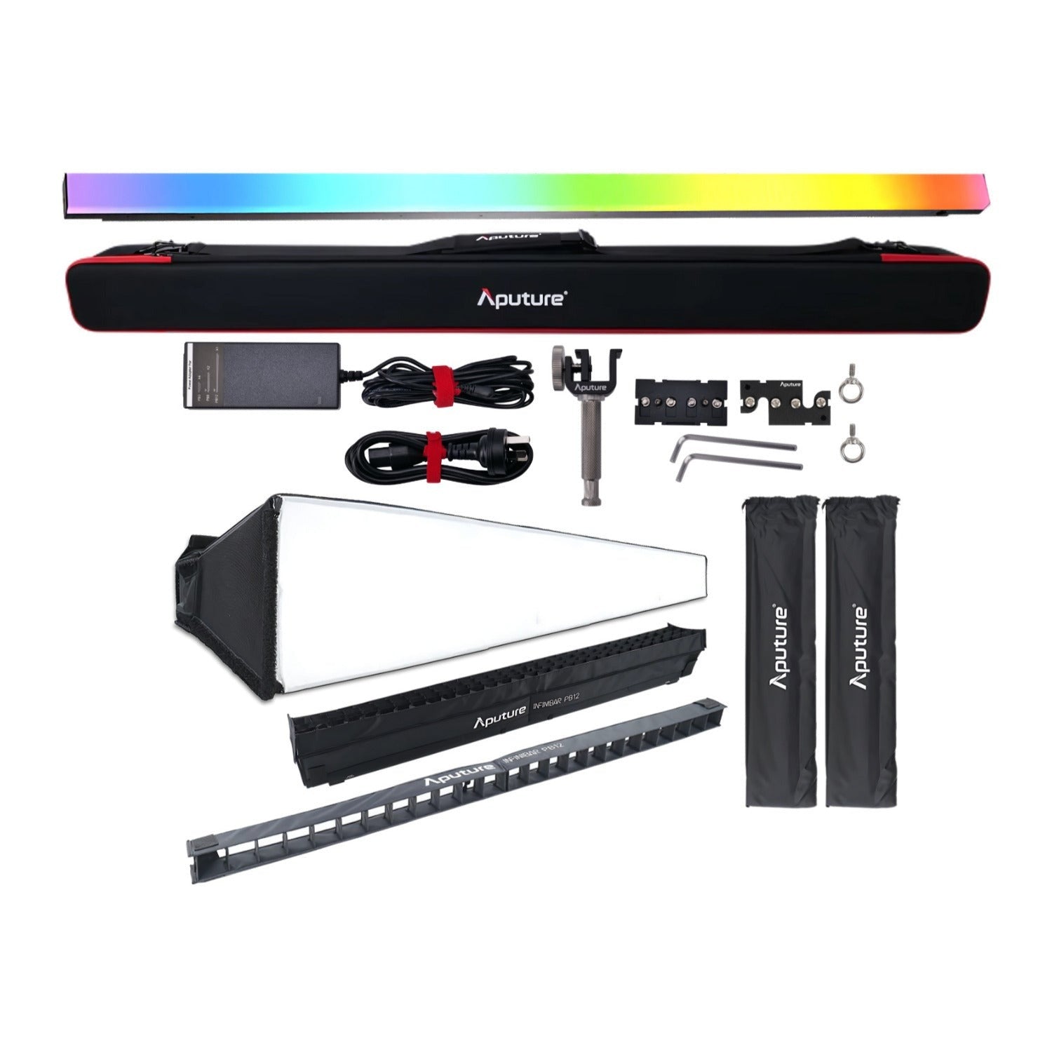 Aputure Infinibar PB12 Pixel Bar with Softbox, Grid and Connector (4 Items)
