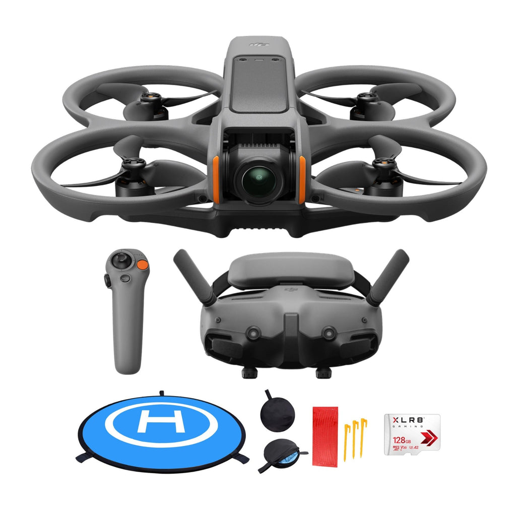 DJI Avata 2 Fly More Combo with 256GB Card and 30-Inch Landing Pad Bundle