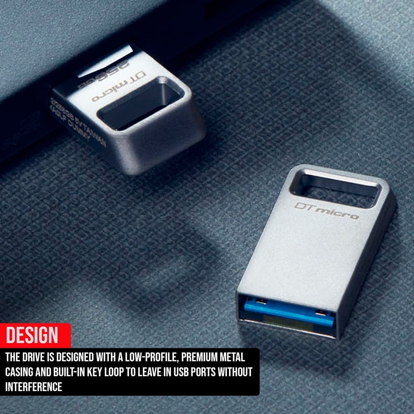 Kingston 64GB DataTraveler Micro USB Metal Flash Drive (10-Pack) and Keyrings (10-Pack) Bundle