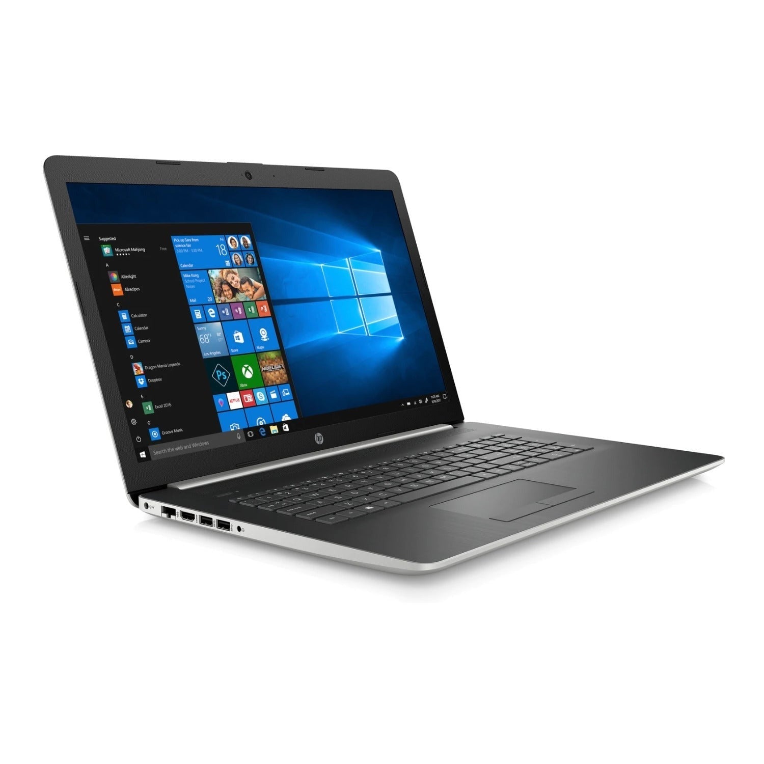 HP 17-BY 17.3" HD+ Touchscreen Laptop, Intel Core i5-10210U, 12GB RAM, 1TB HDD, Windows 10 (Natural Silver) (Certified Refurbished)