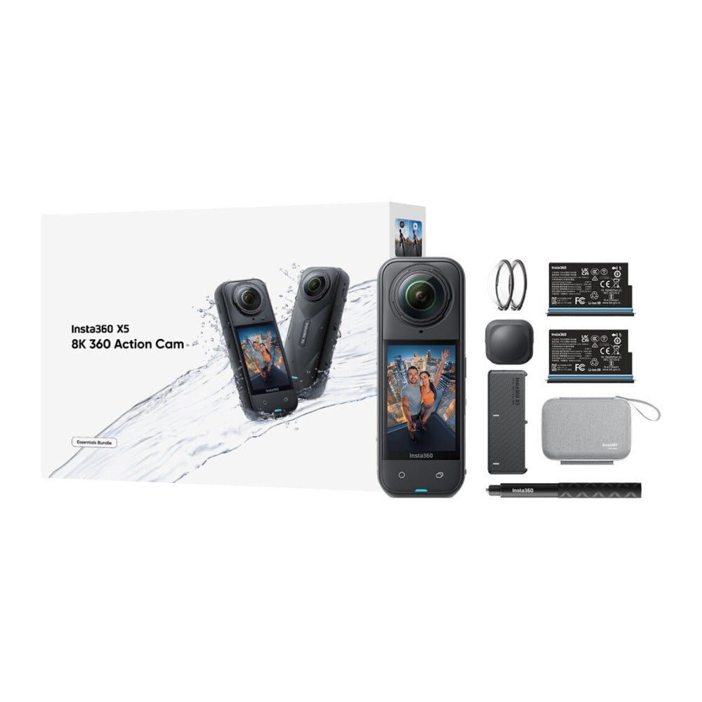 Insta360 X5 8K30 360 Degrees Action Camera with AI Stabilization Bundle (Black)