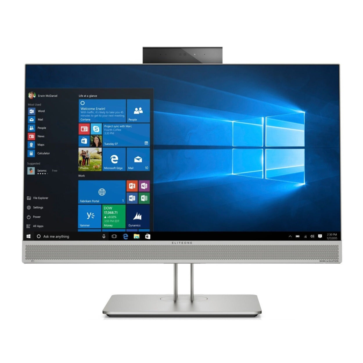 HP EliteOne 800 G5 23.8" FHD All-in-One PC, Intel Core i7-9700, 8GB RAM, 256GB SSD, Windows 10 Pro (Certified Refurbished)