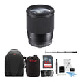 Sigma 16mm f/1.4 DC DN Contemporary Lens for Sony with Accessory Bundle