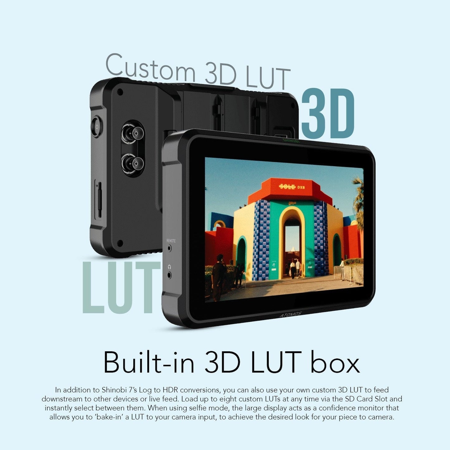Atomos Shinobi 7-Inch 4K HDMI HDR Photo and Video Monitor Bundle