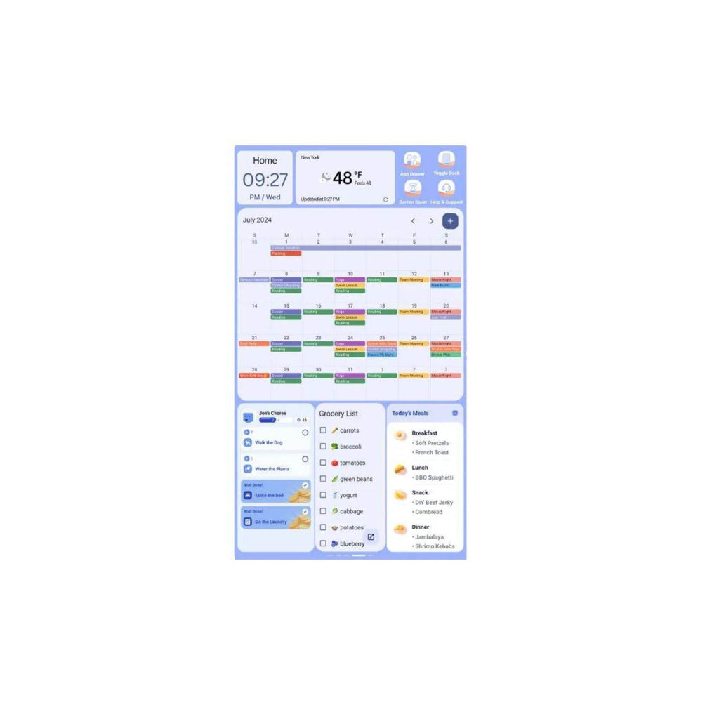 Cozyla Calendar Plus Gen 2 24-Inch LCD Touchscreen Family Calendar (White) (Used)
