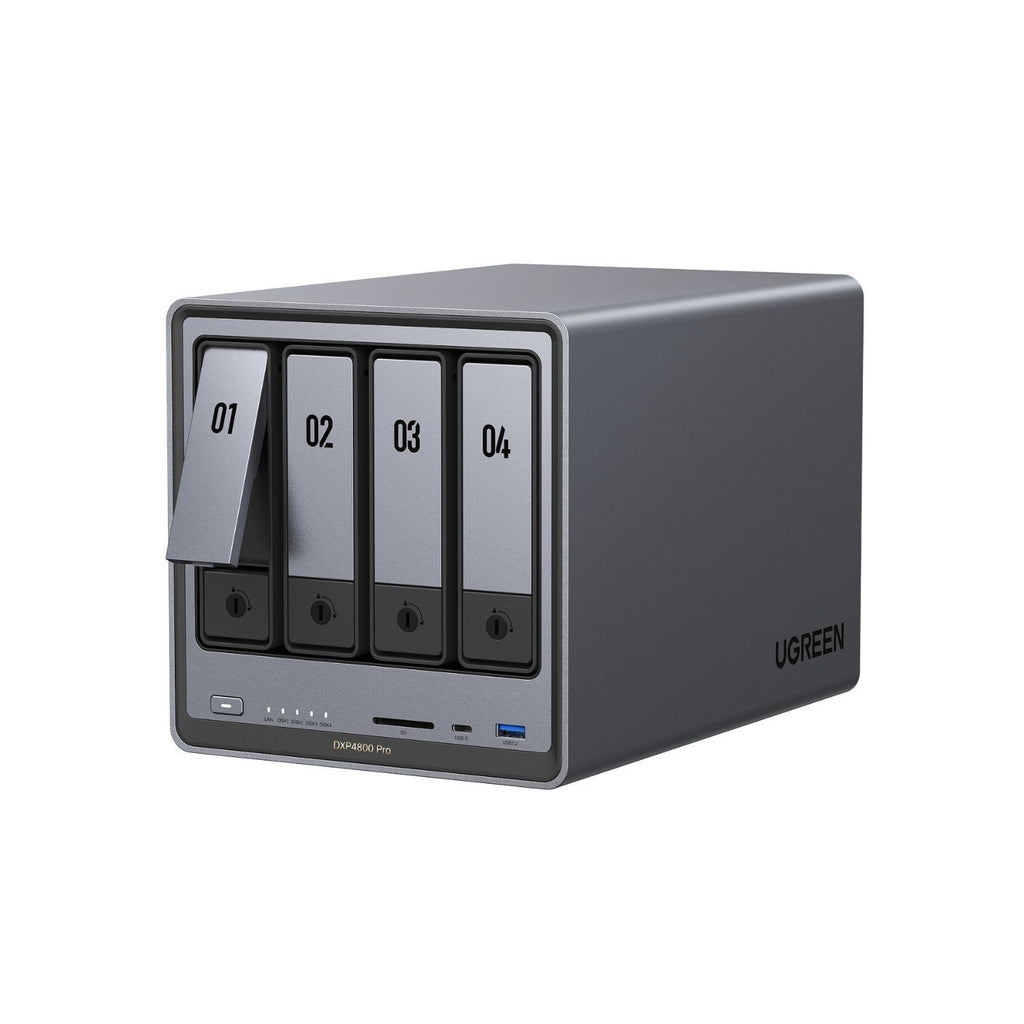 UGREEN DXP4800 Pro 4-Bay NAS Enclosure with 10GbE Network Port, 6-Core and Expandable DDR5 RAM
