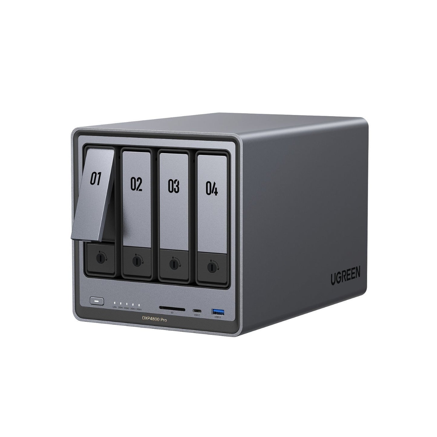 UGREEN DXP4800 Pro 4-Bay NAS Enclosure with 10GbE Network Port, 6-Core and Expandable DDR5 RAM