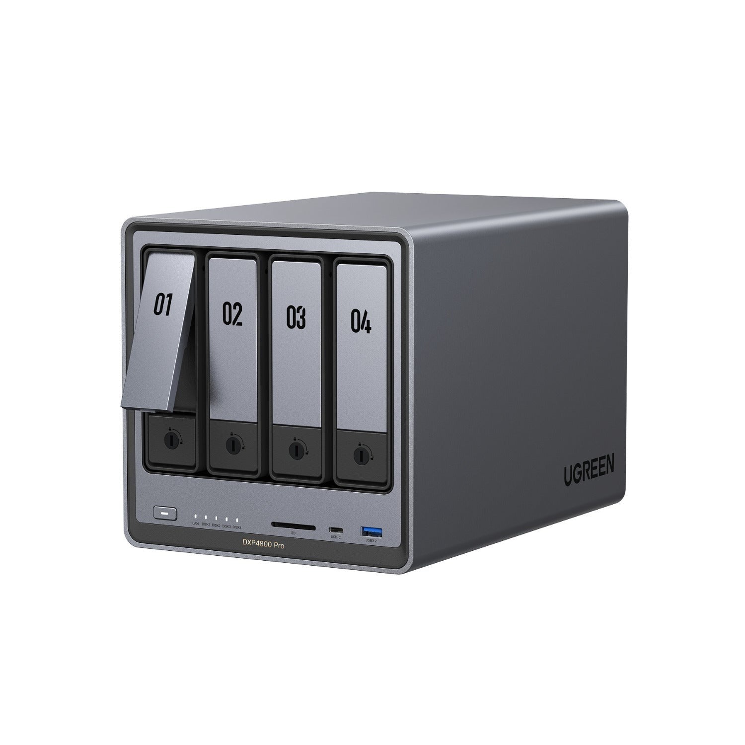 UGREEN DXP4800 Pro 4-Bay NAS Enclosure with 10GbE Network Port, 6-Core and Expandable DDR5 RAM