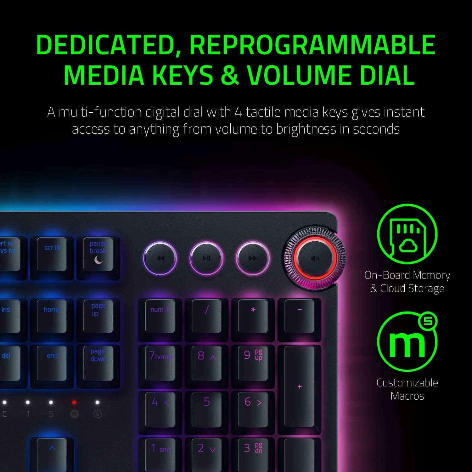 Razer Huntsman Elite Optical Gaming Keyboard, Clicky Purple Switches (Certified Refurbished)