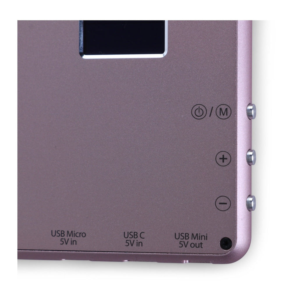 Phottix M180 Bi-Color LED Panel and USB Power Bank (Rose Gold)